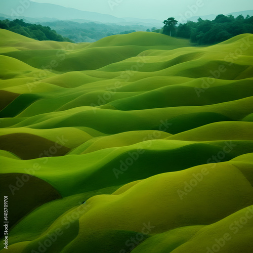 green field and blue sky