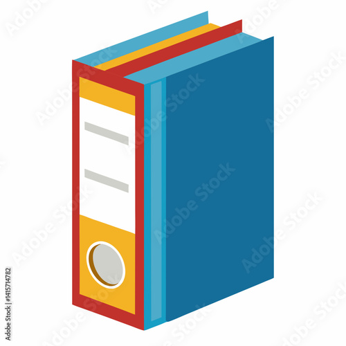 Ring Binder in vibrant colors on white background