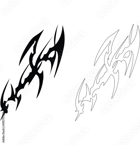 tribal tattoos, ornament shapes, tribal design sign symbols