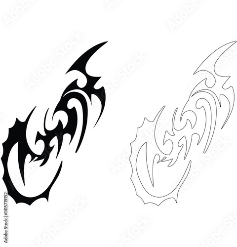 tribal tattoos, ornament shapes, tribal design sign symbols