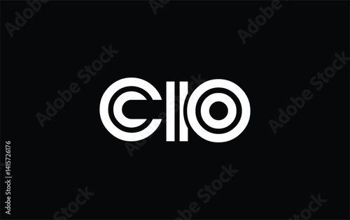 CIO Creative Unique Modern Letter Logo Design. Stylized logo featuring a unique letter design, presenting abstract minimalist aesthetics and modern appeal