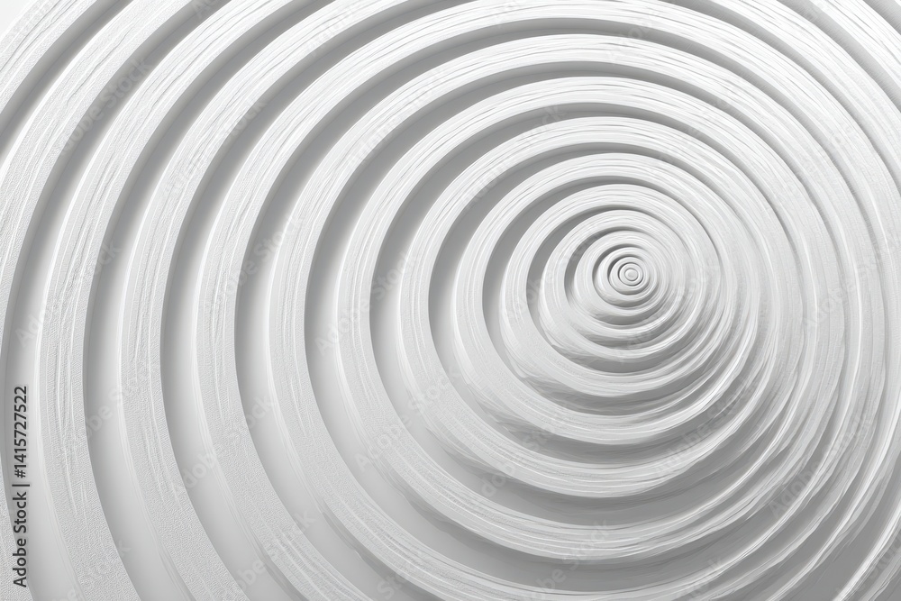 A mesmerizing abstract pattern of concentric white circles receding into the center creating an optical illusion of depth and dimension. A mesmerizing abstract pattern of concentric white circles receding into the center creating an optical illusion of depth and dimension.