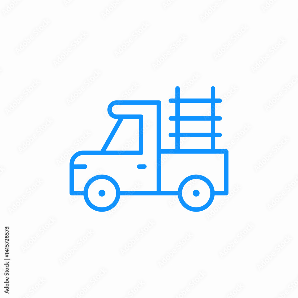 ladder truck icon sign vector ladder truck icon sign vector