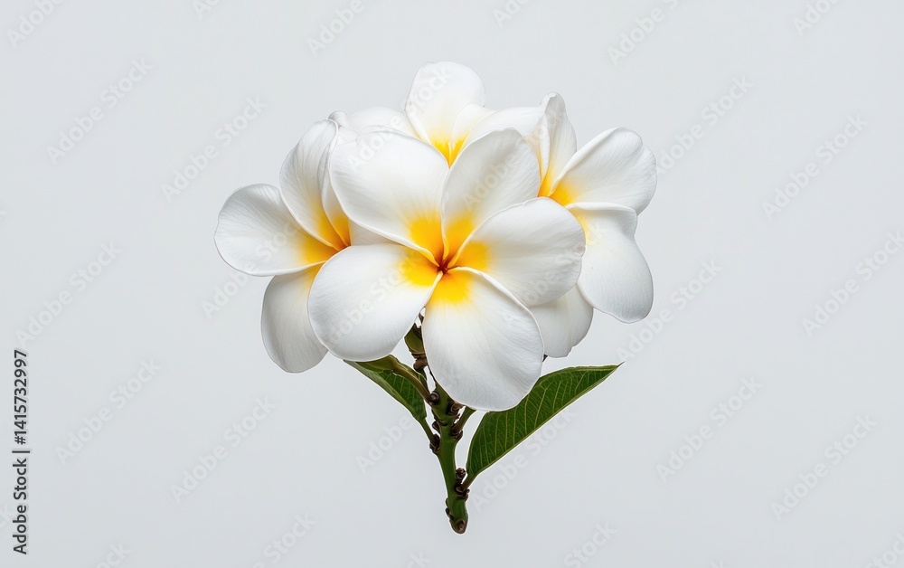 Fototapeta premium Vibrant yellow Gazania flower with dark accents, levitating against a solid light-grey background. The image is sharply focused, showcasing the flower's details and texture