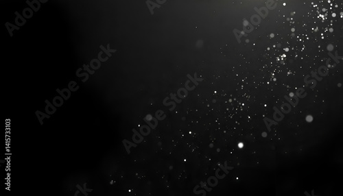 A serene black background highlighted by delicate white bouquet lights, creating a soft, glowing, and peaceful ambiance.
