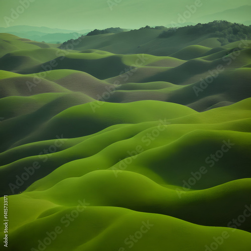 green field and blue sky