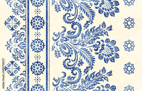 Ethnic Motifs Ikat floral paisley embroidery floral. ikat Saree Sarong oriental pattern traditional.Ikat embroidery style abstract embroidery design for texture,fabric,clothing,wrapping,decoration