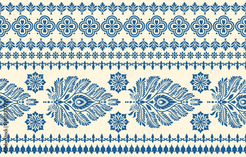 Ethnic Motifs Ikat floral paisley embroidery floral. ikat Saree Sarong oriental pattern traditional.Ikat embroidery style abstract embroidery design for texture,fabric,clothing,wrapping,decoration