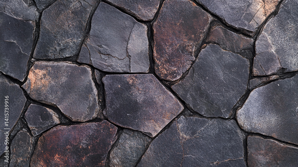 Modern elegant dark slate rock texture with unique patterns Generative AI