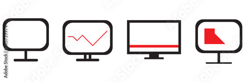 Computer icon vector illustration. computer monitor sign and symbol