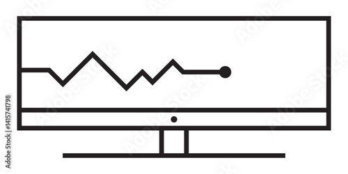 Smart tv icon collection in black and white filled and outlined style for web.