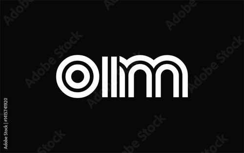 OIM Creative Unique Modern Letter Logo Design. Stylized logo featuring a unique letter design, presenting abstract minimalist aesthetics and modern appeal