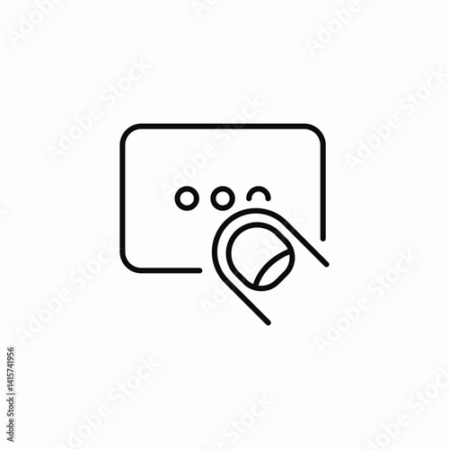 fingerprint scan icon sign vector