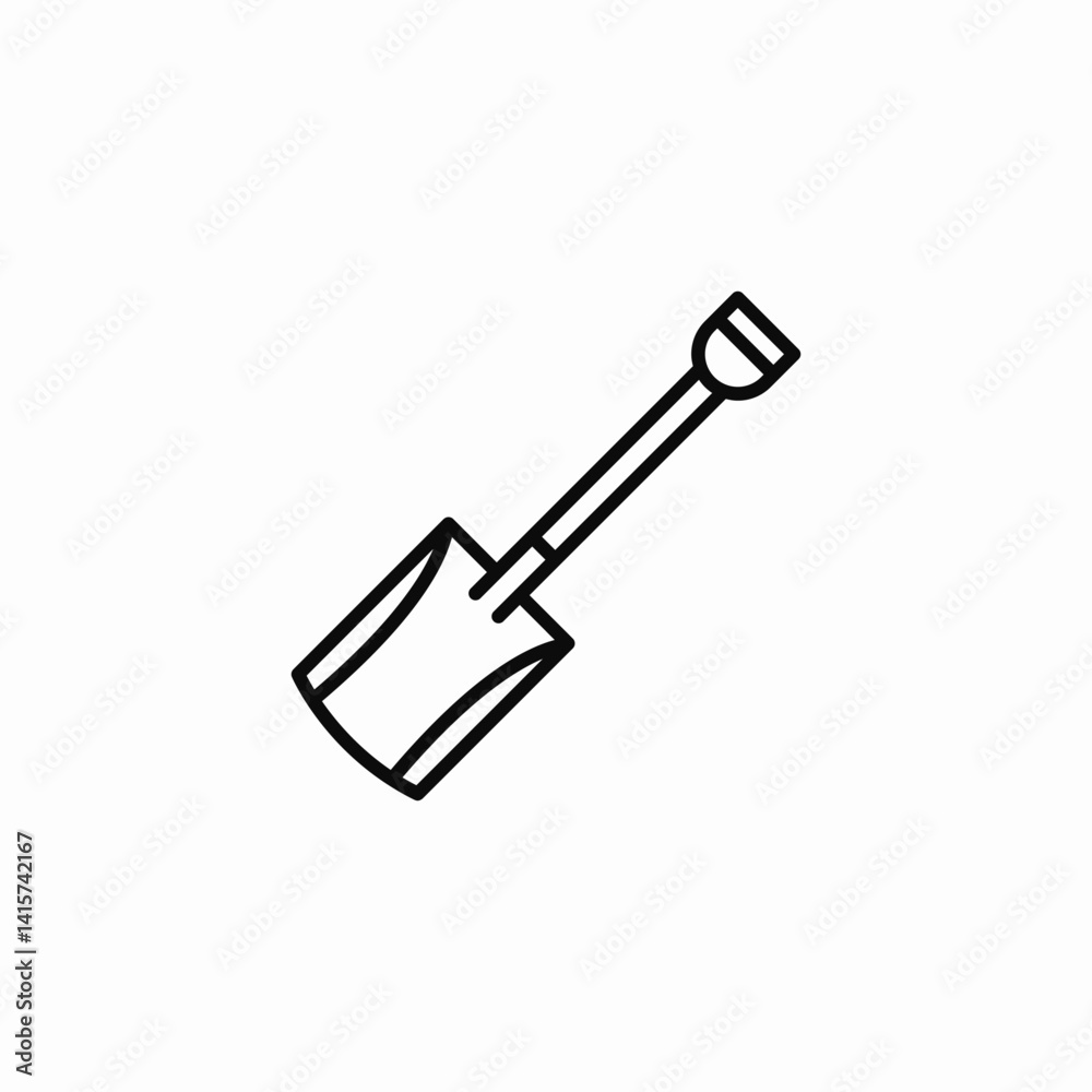 garden trowel icon sign vector garden trowel icon sign vector