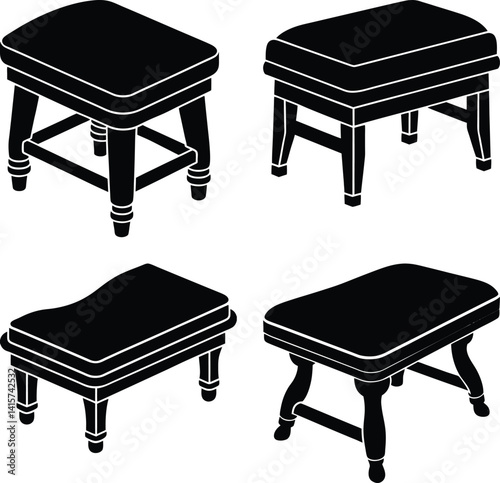 Footrest silhouette vector