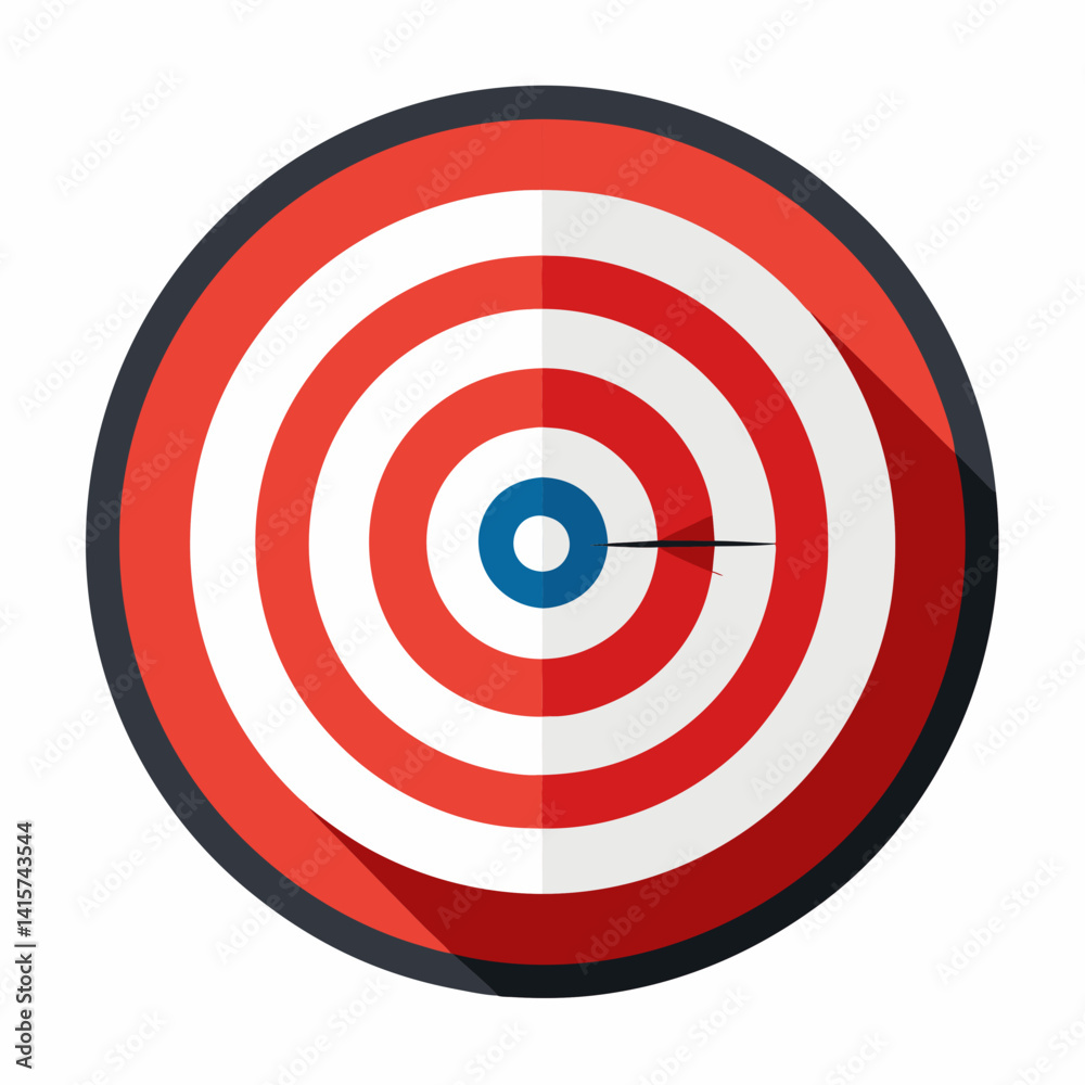 Bullseye icon with red and white concentric circles Bullseye icon with red and white concentric circles