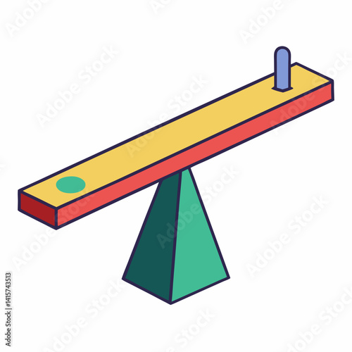 Balance Beam icon in bright colors on a white background