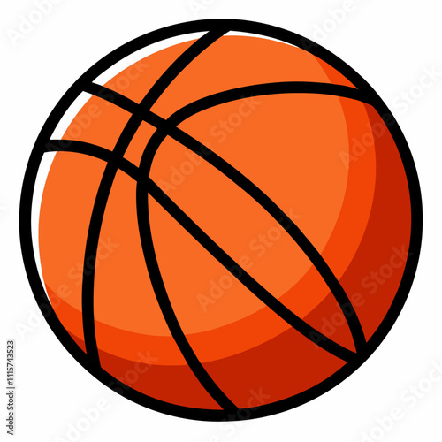 Basketball icon illustration on a simple background