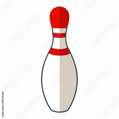 Bowling Pin illustration on white background