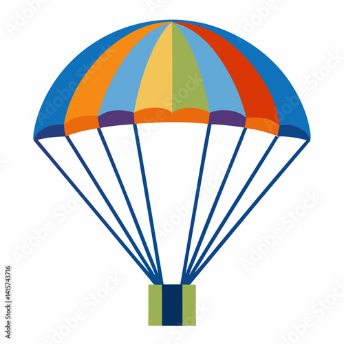 Parachute icon colorful parachute design against white background