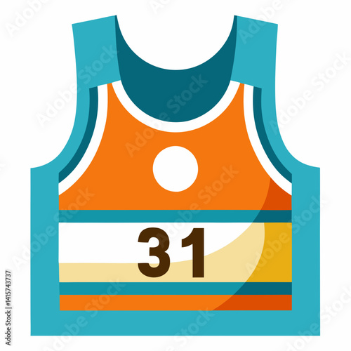 Race Bib icon featuring number 31 in vibrant colors