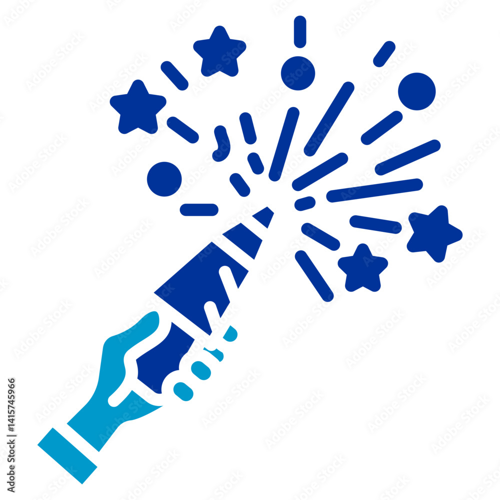 Fototapeta premium Confetti Popper Icon