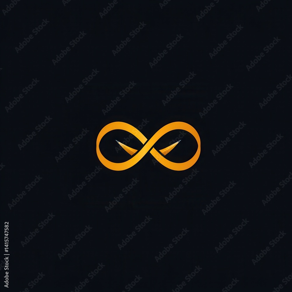 Innovative abstract logo design featuring an infinity symbol with vibrant colors representing continuity and creativity Innovative abstract logo design featuring an infinity symbol with vibrant colors representing continuity and creativity