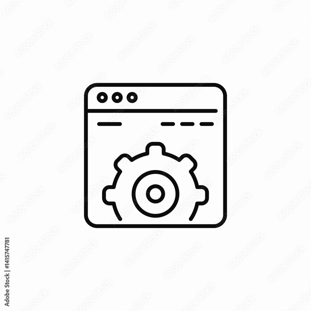 website settings icon sign vector website settings icon sign vector
