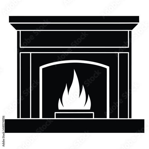 Modern Fireplace Mantel with Clean Lines  