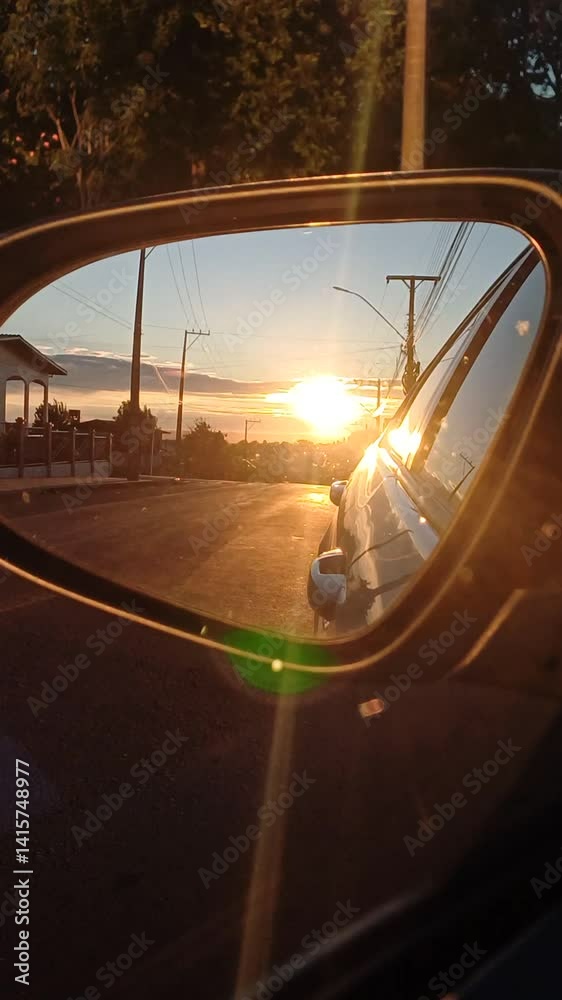 Viagem com por do sol