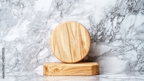 Natural wooden soap dishes minimalist bath product photography
