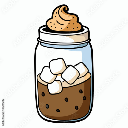vector illustration of a jar of cookies