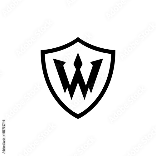 Free Download Shield W Logo – Bold Secure Monogram Symbol for Financial Identity - GFXLoad