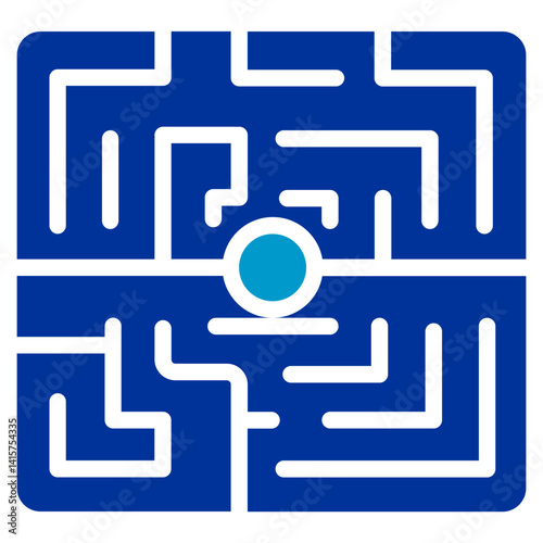 Hedge Maze Vector Icon