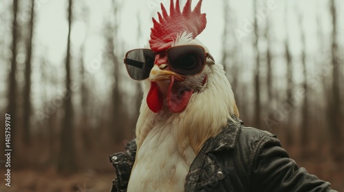 A chicken wearing sunglasses, looking like a rockstar --ar 16:9 --v 6.1 Job ID: 98729bb1-8520-4d61-8718-adce5148dc9e