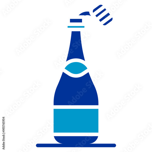 Champagne Bottle Vector Icon