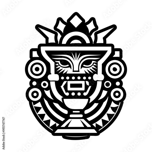 A filled style icon of ritual cup tattoo