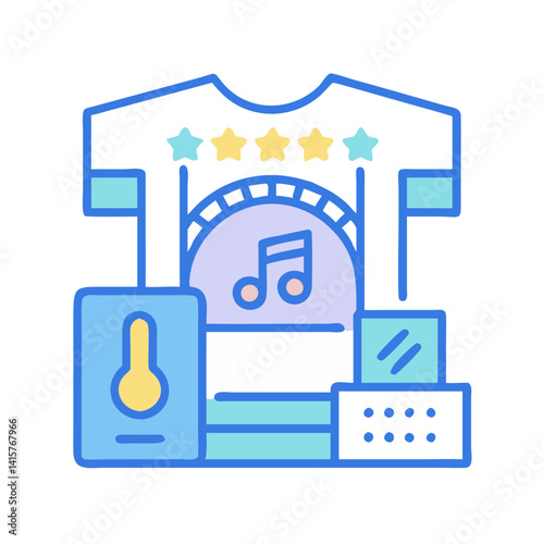  Concert Tour Merchandise Icon Design