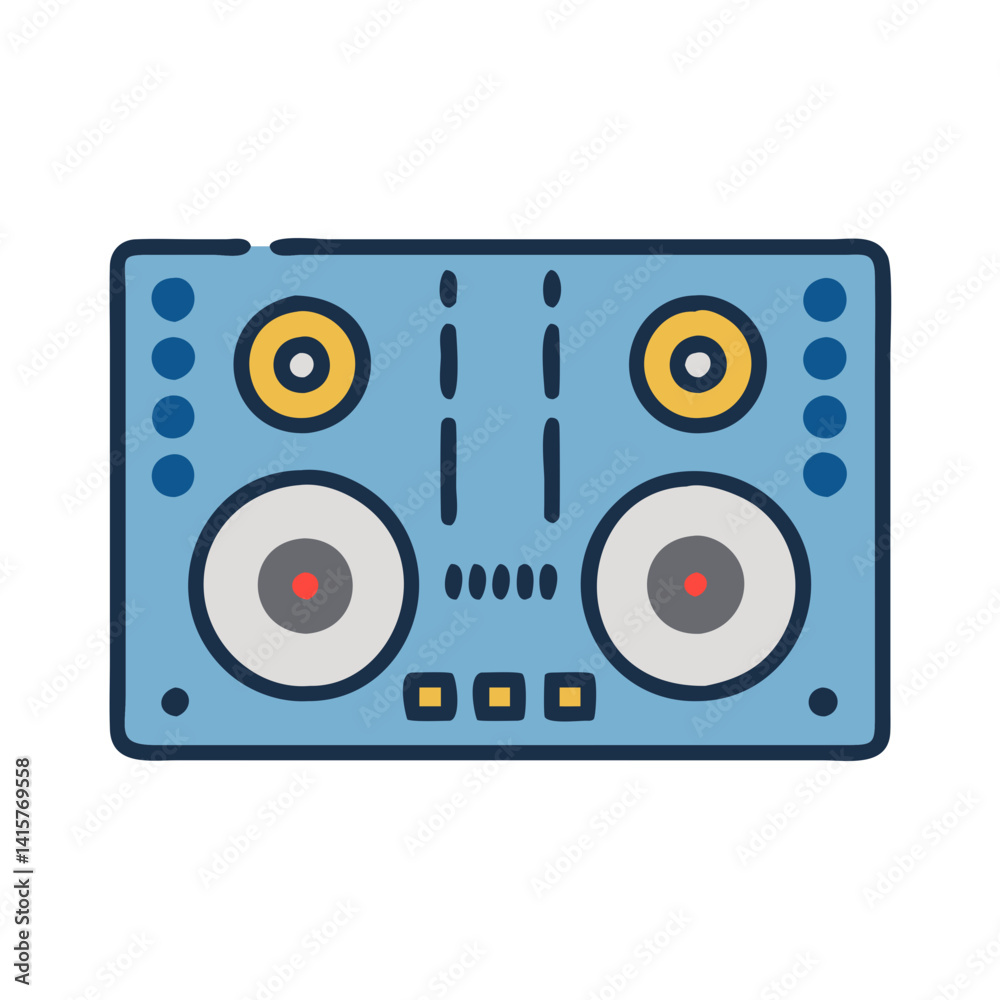 Fototapeta premium Stylish DJ Mixer Icon
