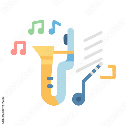  Stylish Jazz Music Illustration Design