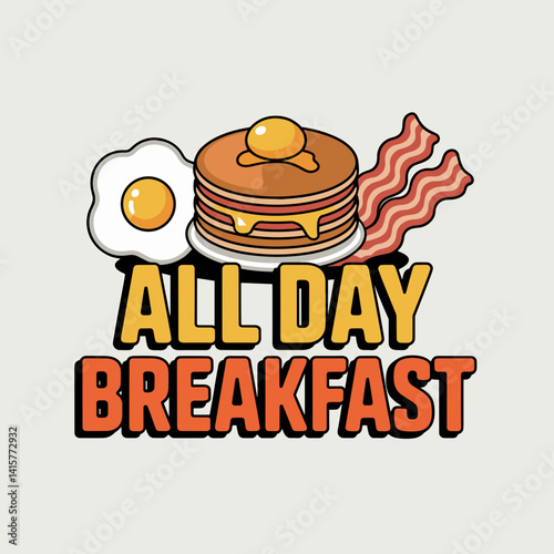 All Day Breakfast Classic Diner Plate Sign