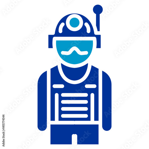 SWAT Team Robot Vector Icon