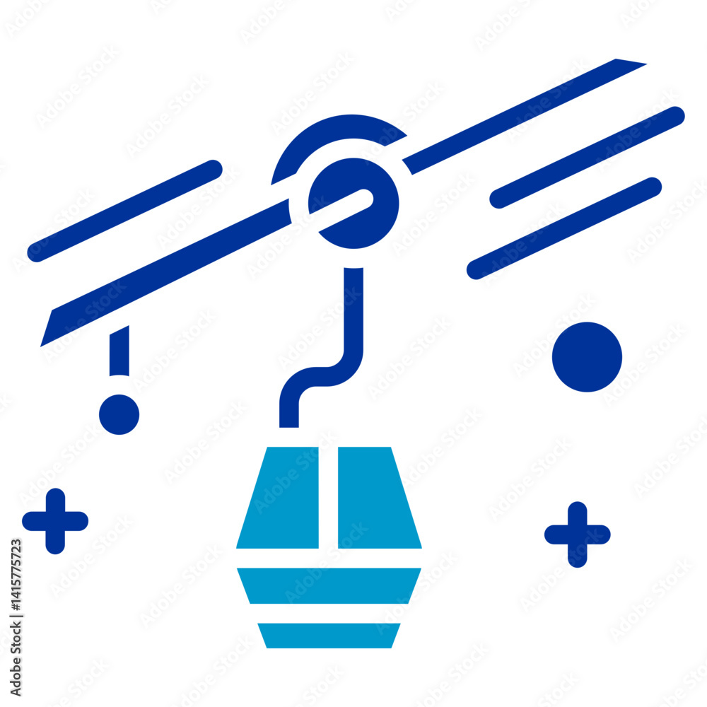 Obraz premium Cable Ski Lift Icon