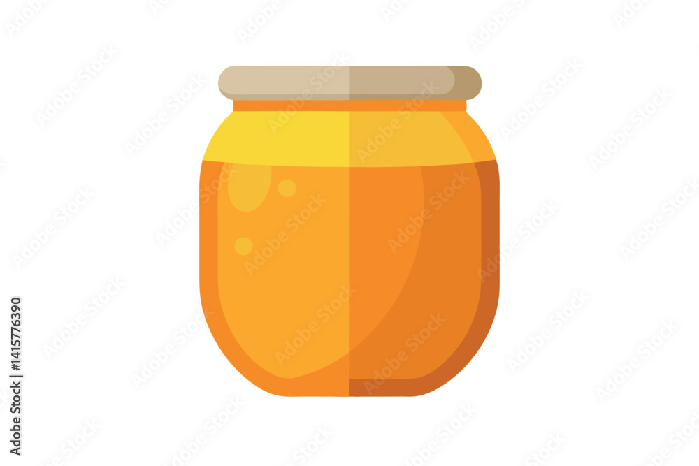 Jar of Honey on Transparent Background Jar of Honey on Transparent Background