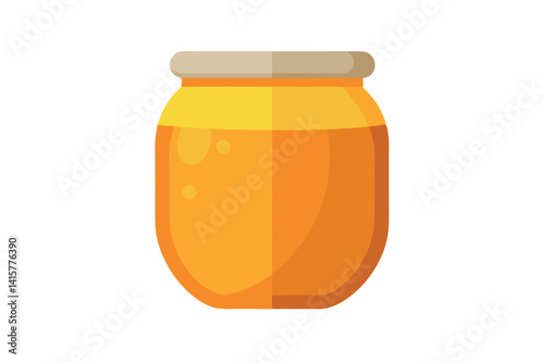 Jar of Honey on Transparent Background