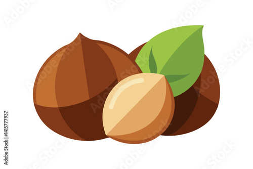 Hazelnuts Nut Food Vector Illustration