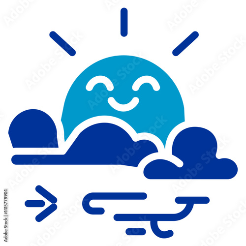 Partly Cloudy Vector Icon