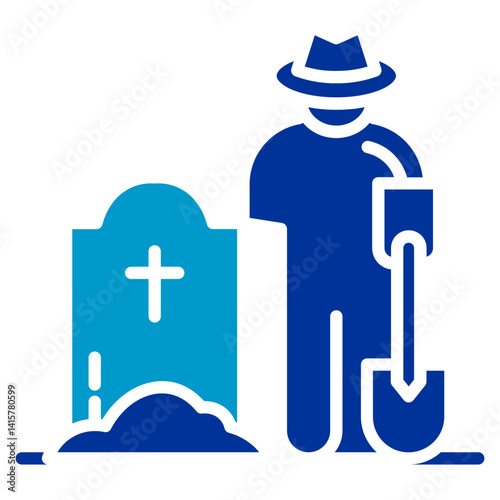 Grave Digger Vector Icon