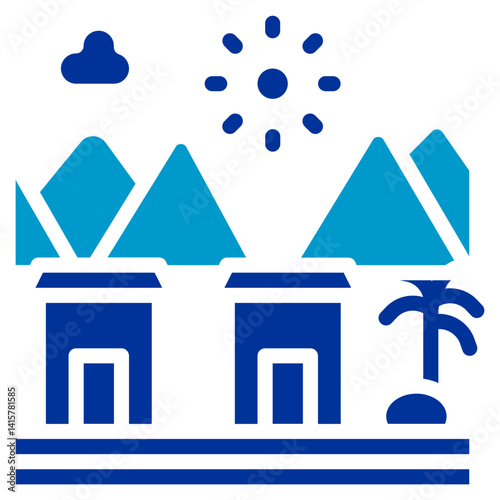 Desert Settlement Vector Icon