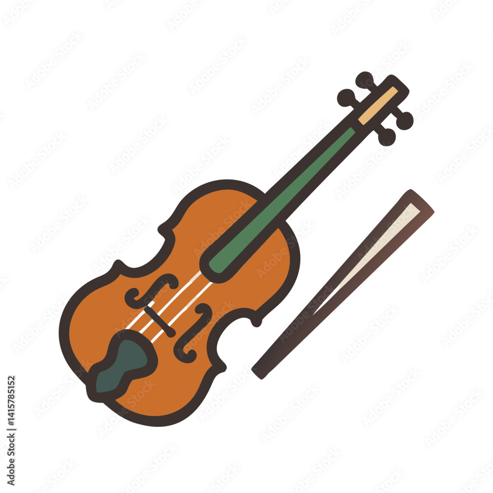 Charming Violin Graphic for Creative Projects Charming Violin Graphic for Creative Projects